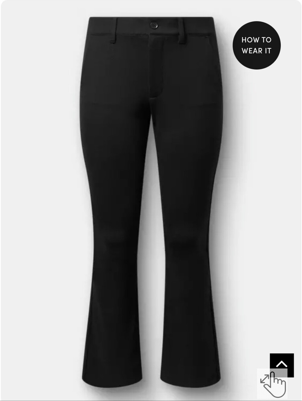 torrid Black Flare Ponte Trousers - Sz 16 Short